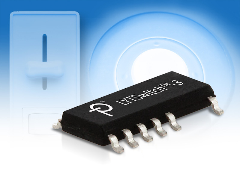 Power Integrations' LYTSwitch-3 LED drivers support widest range of TRIAC dimmers
